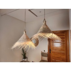 Lampe de Suspension en Paille